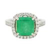 Image 1 : 14KT Two-Tone Gold 3.85ct Emerald and Diamond Ring