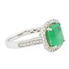 Image 2 : 14KT Two-Tone Gold 3.85ct Emerald and Diamond Ring