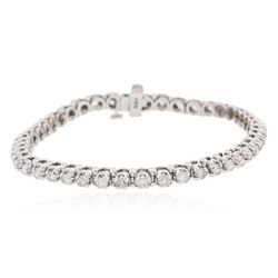 14KT White Gold 2.89ctw Diamond Tennis  Bracelet