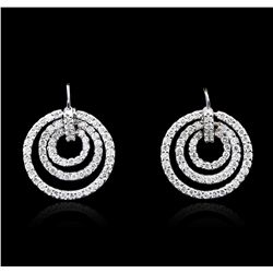 14KT White Gold 2.81ctw Diamond Earrings