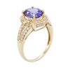 Image 3 : 14KT Yellow Gold 1.85ct Tanzanite and Diamond Ring