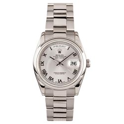 Gents Rolex 18KT White Gold Presidential Day Date Wristwatch