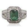 Image 1 : 14KT White Gold 2.23ct Emerald and Diamond Ring