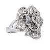 Image 2 : 14KT White Gold 0.22ctw Diamond Ring