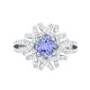 Image 1 : 14KT White Gold 1.17ct Tanzanite and Diamond Ring