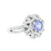 Image 2 : 14KT White Gold 1.17ct Tanzanite and Diamond Ring