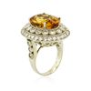 Image 3 : 14KT White Gold 15.39ct Citrine and Diamond Ring