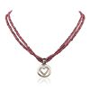 Image 1 : 18KT White Gold Diamond Pendant With Chain