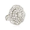 Image 2 : 14KT White Gold 3.86ctw Diamond Ring