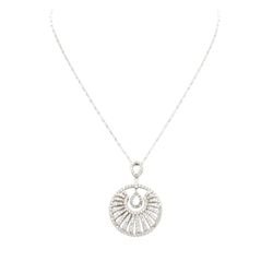 14KT White Gold 1.63ctw Diamond Pendant With Chain