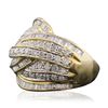 Image 2 : 14KT Yellow Gold 1.17ctw Diamond Ring