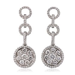 14KT White Gold 2.26ctw Diamond Earrings