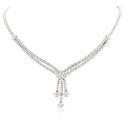 14KT White Gold 4.90ctw Diamond Necklace