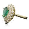 Image 2 : 14KT Yellow Gold 1.95ct Emerald and Diamond Ring