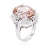 Image 3 : 14KT White Gold 13.08ct Morganite and Diamond Ring