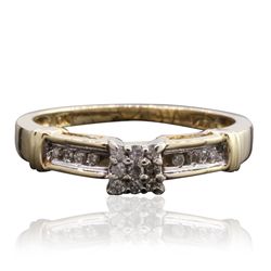 10KT Yellow Gold 0.06ctw Diamond Ring