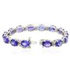 Image 3 : 14KT White Gold 27.12ctw Tanzanite and Diamond Bracelet