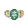 Image 1 : 14KT Yellow Gold 2.47ct Emerald and Diamond Ring