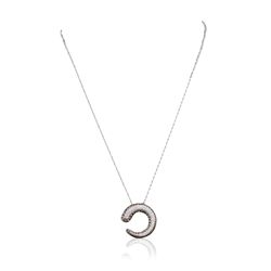 14KT White Gold 0.31ctw Diamond Pendant With Chain