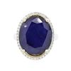 Image 1 : 14KT Two-Tone Gold 13.11ct Sapphire and Diamond Ring