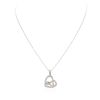 Image 1 : 14KT White Gold 0.49ctw Diamond Pendant With Chain
