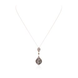 14KT Rose Gold 0.76ctw Diamond Pendant With Chain