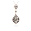 Image 2 : 14KT Rose Gold 0.76ctw Diamond Pendant With Chain