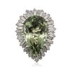Image 1 : 14KT White Gold 14.52ct Amethyst and Diamond Ring