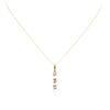 Image 1 : 14KT Yellow Gold 0.86ctw Diamond Pendant With Chain