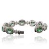 Image 3 : 14KT White and Yellow Gold 13.95ctw Emerald and Diamond Bracelet