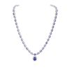 Image 1 : 14KT White Gold 35.22ctw Tanzanite and Diamond Necklace