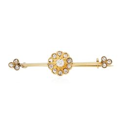 14KT Yellow Gold 0.48ctw Diamond Pin