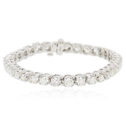 14KT White Gold 7.03ctw Diamond Tennis  Bracelet