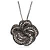 Image 1 : 14KT White Gold 2.00ctw Black Diamond Pendant With Chain