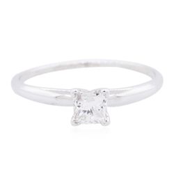 14KT White Gold 0.40ct Princess Cut Diamond Solitaire Ring