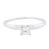 Image 1 : 14KT White Gold 0.40ct Princess Cut Diamond Solitaire Ring