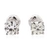 Image 1 : 14KT White Gold 0.94ctw Diamond Solitaire Earrings