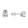 Image 2 : 14KT White Gold 0.94ctw Diamond Solitaire Earrings