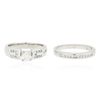 Image 3 : Platinum 0.94ctw Diamond Ring Wedding Set