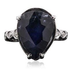 14KT White Gold 10.13ct Sapphire and Diamond Ring