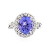 Image 1 : 14KT White Gold 2.76ct Tanzanite and Diamond Ring