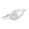 Image 2 : 14KT White Gold 0.98ctw Diamond Ring