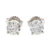 Image 1 : 14KT White Gold 1.35ctw Diamond Stud Earrings