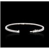 Image 3 : 14KT White Gold 1.01ctw Diamond Bangle Bracelet