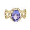 Image 1 : 14KT Yellow Gold 3.51ct Tanzanite and Diamond Ring