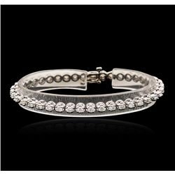 14KT White Gold 3.02ctw Diamond Tennis  Bracelet