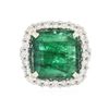 Image 1 : 14KT White Gold 7.77ct Emerald and Diamond Ring