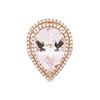 Image 1 : 14KT Rose Gold 13.01ct Morganite and Diamond Ring