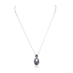 14KT White Gold 0.16ctw Diamond Pendant With Chain