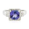 Image 1 : 14KT White Gold 2.17ct Tanzanite and Diamond Ring